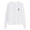 Suéter de punto de manga larga, chaqueta corta, cárdigan, top fino para mujer, nuevo suéter casual de capa interior para otoño/invierno, prenda exterior