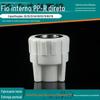 Fio interno PPR de aço inoxidável diretamente 2025 32 4 pontos 6 pontos 1 polegada ppr dente interno através de 50 63 75 90 110