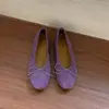 Estilo Coreano Sapatilhas Delicadas de Fada com Bico Baixo para Mulheres 2026 Novo Estilo Estilo Festa Sapatilhas de Camurça Sapatos de Vovó