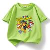 Ropa infantil de dibujos animados del equipo Wang Wang, una generación de niños, camiseta de manga corta de algodón, abrigo naranja, camiseta para bebé niño