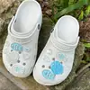 Nuevos dijes de zapato de estrella de mar y concha iridiscentes, accesorios de decoración de zapato desmontables de alta gama, hebillas de zapato