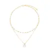Collar de Perlas de Doble Capa con Microincrustaciones de Circonita Estilo Chanel para Mujer, Diseño Coreano de Lujo Ligero de Nicho, Cadena Versátil y Elegante para la Clavícula