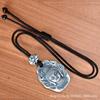 Colgante Buda Natal Santo Patrón Ocho para Hombres y Mujeres Retro Plata y Blanco Collar Doce Zodíaco Ventas Directas de Fábrica Moda