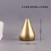 Suporte de incenso em latão puro em formato de gota d'água, pequeno suporte para palitos de incenso, bandeja de incenso, queimador de incenso multi-furos para uso doméstico, ferramentas e acessórios para incenso