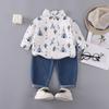 Nuevo Estilo de Otoño Conjunto de Dos Piezas para Niño: Sudadera de Manga Larga y Jeans Conjunto de Traje para Bebé Niño Conjunto de Pantalones Largos de Dibujos Animados