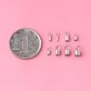 Plata de ley 925 oro blanco Accesorios de producción DIY Cuerda de cera Conector de collar de tubo Conector universal de cuerda de goma Cabeza de cuerda de cuero