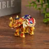 Caja de Joyería de Elefante de Metal Tailandés Llena de Caja para Anillo de Diamante Caja de Joyería Caja de Joyería Pequeña Regalo de Sudeste Asiático Adornos al por Mayor