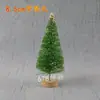 Decoração transfronteiriça pequena árvore de Natal seda de sisal torre de neve azul verde dourado e prateado vermelho mini enfeites de árvore de Natal 3-