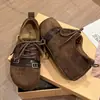 Sapatos Birkenstock de Cadarço com Solado Grosso para Mulheres 2026 Outono/Inverno Novo Fivela Bonita-Feia Tira Plataforma Casual Salto Grosso