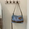 2026 Nova Bolsa Grande de Ombro Único para Mulheres Color Block para o Trabalho Bolsa Transversal Bolsa Feminina Diária de Axila Formato Bolinho