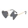 Gafas personalizadas sin montura de bola para fiesta de amor relámpago irregular gafas de sol nuevas gafas de sol de moda 2024