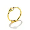 Estilo Coreano Nueva Moda Versátil Diseño Geométrico Anillo de Acero de Titanio para Mujer Moderno y Elegante Sin Decoloración Simple Chapado en Oro de 18K