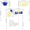 Temporada de Graduación 2026 Adornos para Pastel con Brillo Diploma Birrete de Licenciatura Decoración de Postre Adornos para Vasos de Papel