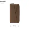 Nuevo monedero para mujer anti-magnético RFID transfronterizo, bolso de mano simple de gran capacidad con textura de piel de guijarro y múltiples compartimentos para libretas bancarias, billetera larga