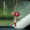 Bolsa de Incenso Estilo Chinês Abóbora com Borla de Cristal, Pingente de Abóbora em Brocado Song, Presente de Ponto Turístico Cultural e Criativo da Tendência Nacional, Pingente de Bolsa de Incenso