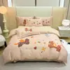 Novo Conjunto de Quatro Peças/Três Peças de Algodão Puro Desenho Animado para Crianças, Roupa de Cama de Algodão, Capa de Edredom e Lençol com Estampa Digital