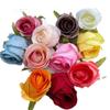 Cabeza de flor de rosa de simulación, venta al por mayor, decoración de boda, caja de regalo de flores, bricolaje, arco de tela de seda, planta de pared, cabeza de flor falsa