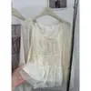 Camisa púrpura suave estilo coreano Ruoxin, nuevo diseño otoño 2026, única y genial, atmósfera etérea, manga corta