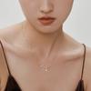 Corrente de suéter com laço sorridente e pérolas 2024 nova feminina de alta qualidade luxo leve colar presente de Dia dos Namorados corrente de clavícula