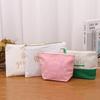 Atacado de Fábrica Bolsa de Lona com Zíper Bolsa Portátil de Armazenamento de Cosméticos para Viagem Bolsa de Lápis de Algodão para Estudo Tutorias Fabricação