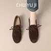 Primer encuentro con zapatos súper cómodos~Mocasines con cordones estilo británico, mocasines de suela blanda, zapatos planos retro de tacón bajo