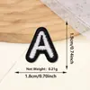 Parches bordados de letras inglesas en blanco y negro, mini, de venta caliente transfronteriza, con adhesivo termofusible para ropa, zapatos y sombreros, parches decorativos para planchar