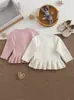 Abrigo para niñas de 1 a 3 años, Ropa infantil 100% algodón Clase A, Ropa nueva para bebé 2026, Vestido suéter de cuello redondo, Cárdigan para primavera y otoño