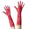 Novas Luvas Sexy de Renda de Rede Elásticas Luvas de Manga Comprida de Noiva Luvas de Etiqueta Luvas Sexy para Bar