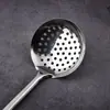 Colador de Sopa de Acero Inoxidable 410, Cuchara para Hot Pot Doméstica, Cuchara para Gachas, Cuchara para Sopa, Polvo para Filete, Tenedor para Carne, Juego de Espátulas Planas para Freír al por Mayor