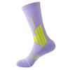Calcetines Profesionales para Correr para Mujer, Calcetines Deportivos de Tubo Largo para Senderismo al Aire Libre, Maratón, Bádminton, con Suelas Gruesas de Toalla