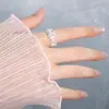 Anillo de Encaje con Circonita, Anillo de Dedo Índice con Mariposa Hueca de Ballet de Ensueño y Índice de Diamante Redondo, Anillo Abierto Estilo Chica Oxígeno