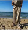 Conjunto Casual Esportivo de Verão em Seda Gelo, Regata Sem Mangas Masculina, Marca Moderna e Bonita, Calça Longa, Roupas de Alta Qualidade e Secagem Rápida