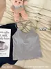 Top de Belleza Espalda Hueca con Doble Tirante de Pedrería, Espalda Cruzada, con Almohadillas en el Pecho, Camisola para Usar como Capa o Prenda Exterior, Top sin Espalda