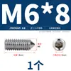 Aço Inoxidável 304/316 Soquete Sextavado Ponta Afiada Parafuso de Fixação Cabeça Cega para Máquina M4M5M6M8M10