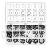 Juego de 225 Piezas de Juntas Tóricas de Goma de Nitrilo Negra Anillo de Sellado de Goma Pintado en Spray Caja de Reparación de Juego Combinado