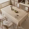 Toalha de mesa estilo Wabi-sabi, à prova d'água e de óleo, sem lavagem, novo modelo 2026, jogo americano, luxo leve com toque de alta qualidade, protetor de mesa em PVC