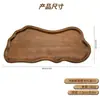 Bandeja Creativa de Madera de Acacia Estilo Japonés con Forma Irregular y Tabla de Cortar para Camping al Aire Libre, Servir Comidas, Snacks y Pasteles