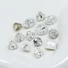 Rinestones para Uñas Artísticas Hielo Triturado Dongzhou, Diseño Blanco Ovalado y Cuadrado Grueso de Flor de Hielo, Uñas Artísticas Portables con Rinestones en Forma de Corazón con Grietas de Hielo, Decoraciones para Uñas Artísticas