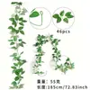 Hojas de Enredadera de Rosas Artificiales, Enredaderas de Plantas Verdes, Enredaderas de Flores Falsas, Decoraciones de Plantas para Tubos de Aire Acondicionado, Cubierta de Hojas, Hojas Verdes de Plástico
