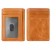 1040 Fabricante Transfronterizo para Hombre Primera Capa Cuero de Vaca Crazy Horse con Aceite y Cera Billetera para Tarjetas Retro Europea y Americana de Cuero Genuino Portatarjetas de Crédito