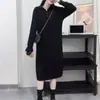 Vestido casual de otoño e invierno estilo francés 2026 con un diseño único para mujeres petite, con corte holgado y elegante cuello de solapa