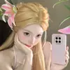 Atmósfera Super de Hada, Pasador de Flor Rosa Puro y Deseable, Accesorio para el Cabello con Borla de Flor Fresca para Permanente, Nuevo Adorno para el Cabello Elegante Estilo Chino Hanfu