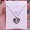 Collar de Corazón de Acción de Gracias para Mamá, Cadena Elegante y de Moda para la Clavícula, Regalo del Día de la Madre para Mamá, Colgante Elegante
