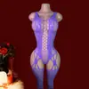 Lencería Transfronteriza de Comercio Exterior, Medias, Liguero Estilo Europeo y Americano, Body de Malla Jacquard Hueco para Jugar, Ropa de Malla para Mujer de Tallas Grandes
