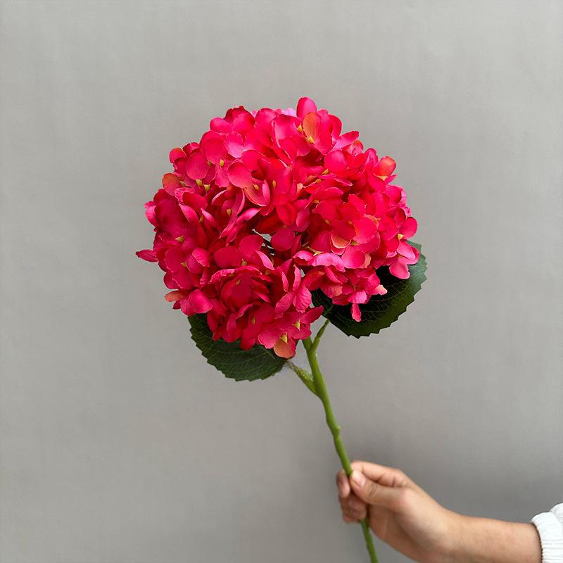 碎花绣球玫红色