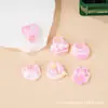 Accesorios de Resina DIY de Dibujos Animados, Flor Rosa Pastel Pegamento Cremoso Pinzas para el Cabello, Fundas para Teléfono, Hebillas para Zapatos, Llaveros