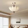 Candelabro Giratorio para Restaurante de Estilo Medieval con Mecedora Móvil 2025 Nuevo Tejido Estampado Creativo Lámparas de Flor de Loto para Dormitorio