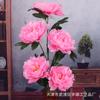 Venta al por mayor de fábrica estilo europeo grande 5 cabezas rama alta rica simulación brillante peonía flor artificial hogar decoración suave piso flor de seda
