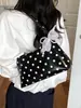 Bolsa Pequena Estampada de Bolinhas da Moda para Mulheres, Nova Bolsa de Ombro com Design de Nicho Transfronteiriço 2026, Bolsa de Mão Casual para o Dia a Dia