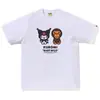 Camiseta de manga corta de la marca japonesa de moda BAPE, peso pesado de verano 240g algodón puro, camuflaje de cabeza de mono, tiburón mono, venta al por mayor transfronteriza